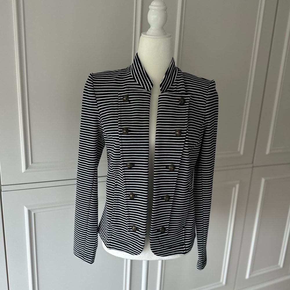 NWT Tommy Hilfiger blue and white striped jacket